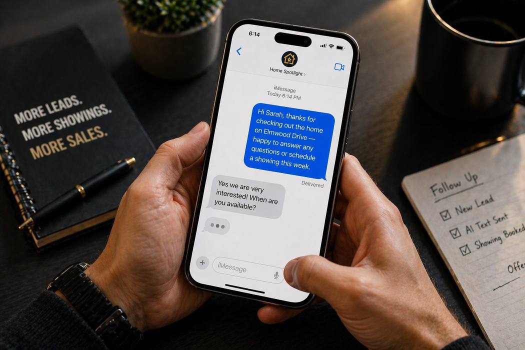 AI SMS follow-up with More Leads More Showings More Sales